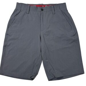 Under Armour Match Play Shorts Mens Size 30 Gray Performance Stretch Golf Chino